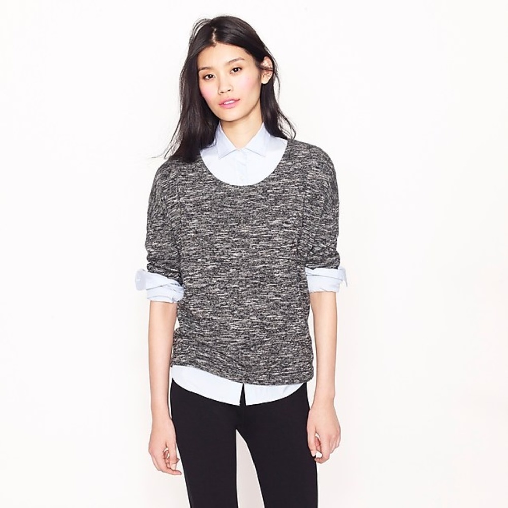 J CREW‣scoop neck | space dyed plush POPOVER